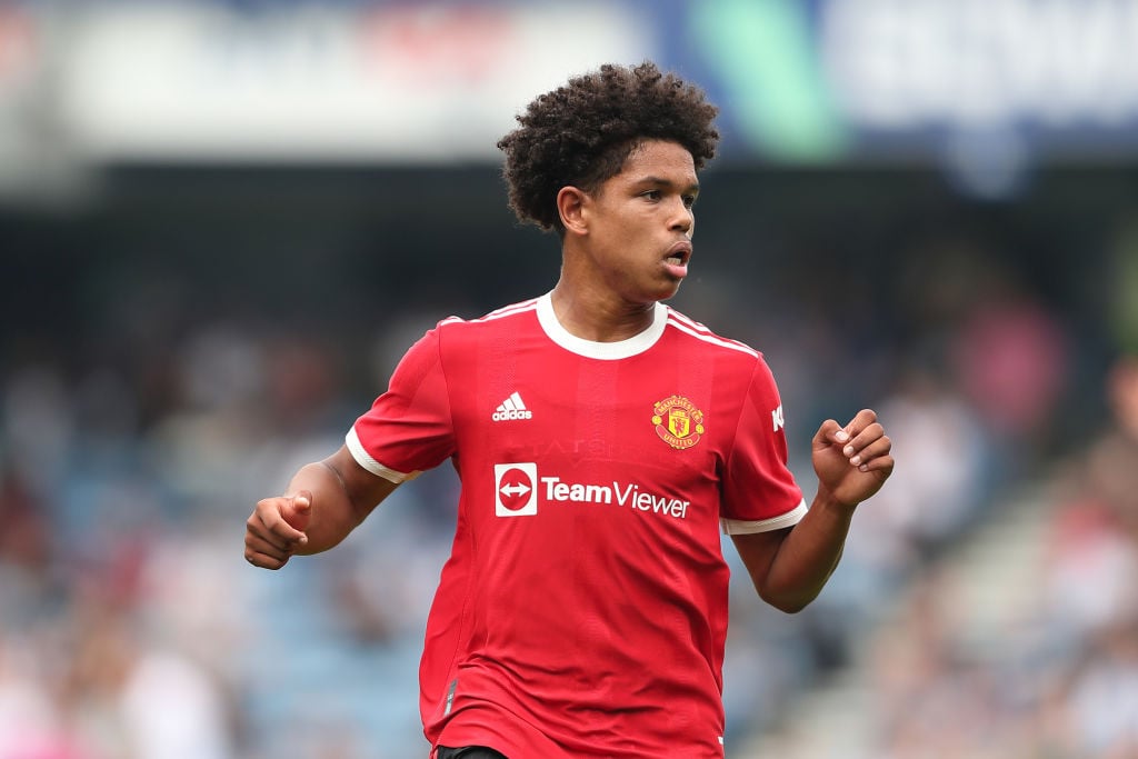 Shola Shoretire of Manchester United during the pre season friendly between Queens Park Rangers and Manchester United at The Kiyan Prince Foundatio...