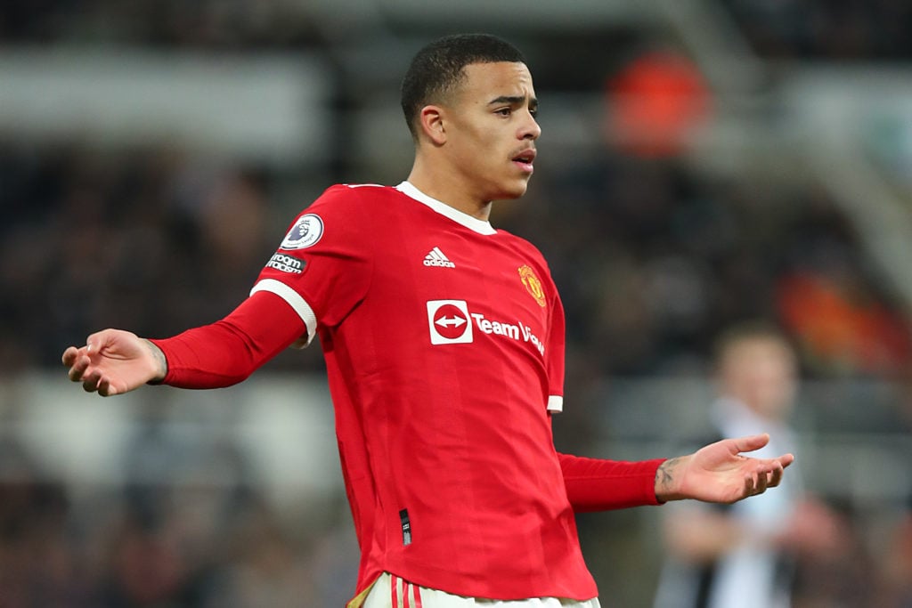 Mason Greenwood of Manchester United during the Premier League match between Newcastle United  and  Manchester United at St. James Park on December...