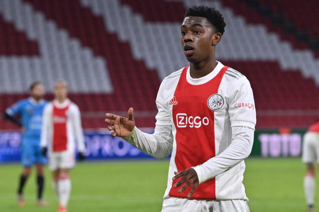 Amourricho van Axel Dongen of Ajax during the Dutch TOTO KNVB Cup match between Ajax and Excelsior Maassluis at Johan Cruijff ArenA on January 20, ...