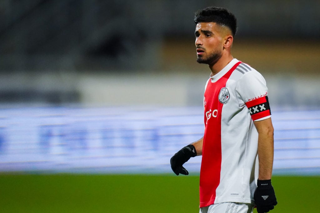 Naci Unuvar of Ajax U23 looks on during the Dutch Keukenkampioendivisie match between Roda JC Kerkrade and Ajax U23 at the Parkstad Limburg Stadion...