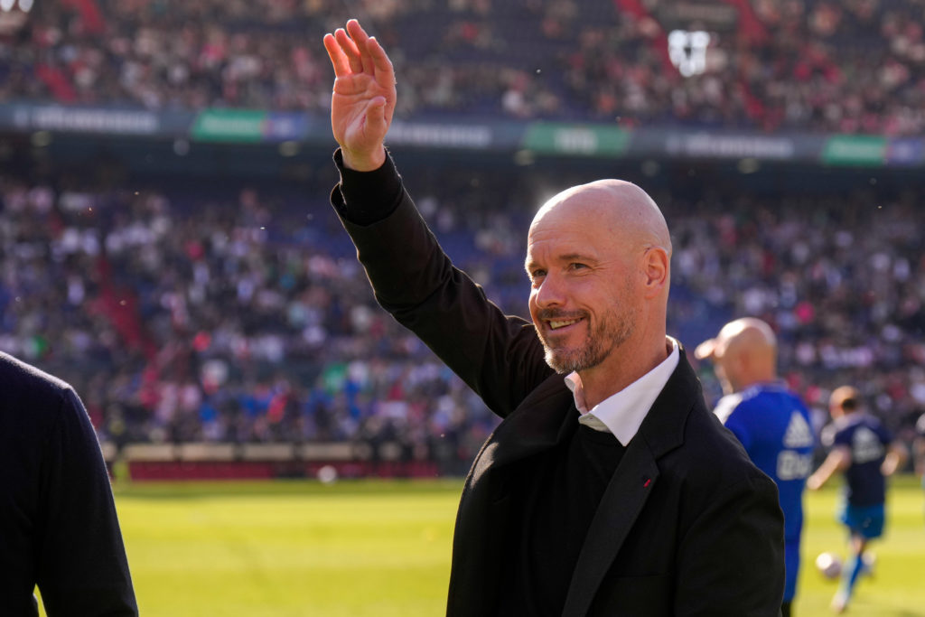 head coach Erik ten Hag of Ajax prior to the TOTO KNVB Cup Final match between PSV and Ajax at Stadion Feijenoord on April 17, 2022 in Rotterdam, N...