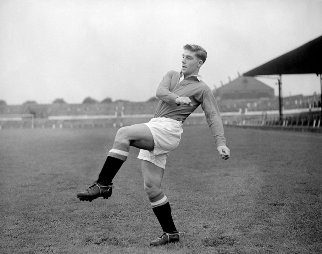 Duncan Edwards of Manchester United in trainingAugust 1954.