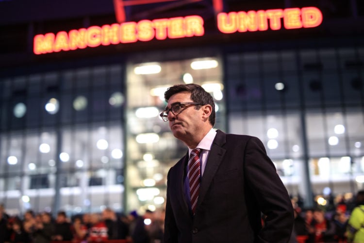 The mayor of Greater Manchester, Andy Burnham, visits the flower tributes to the late Sir Bobby Charlton at Old Trafford ahead of the UEFA Champion...