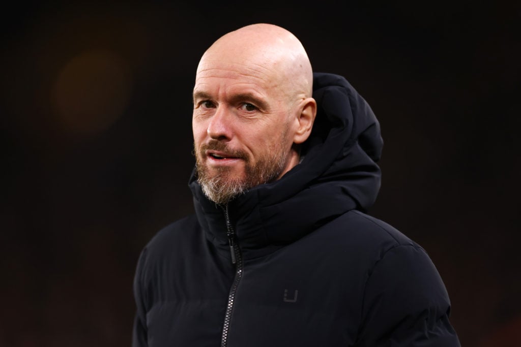 Erik ten Hag Manager/Head Coach of Manchester United during the Premier League match between Wolverhampton Wanderers and Manchester United at Molin...