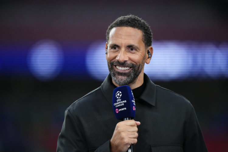 Rio Ferdinand Manchester United former player during a training session ahead of their UEFA Champions League 2023/24 final match against Real Madri...