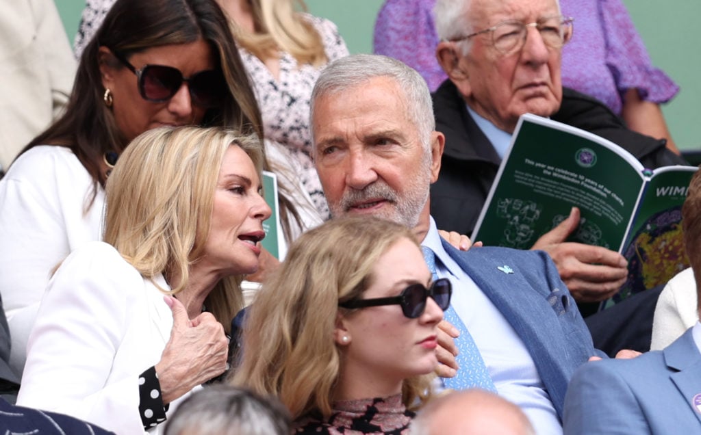 Graeme and Karen Souness are seen in the Royal Box during day ten of The Championships Wimbledon 2024 at All England Lawn Tennis and Croquet Club o...