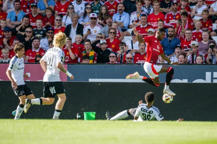 Marcus Rashford of Manchester United in action during the pre-season friendly match between Rosenborg and Manchester United at Lerkendal Stadium on...