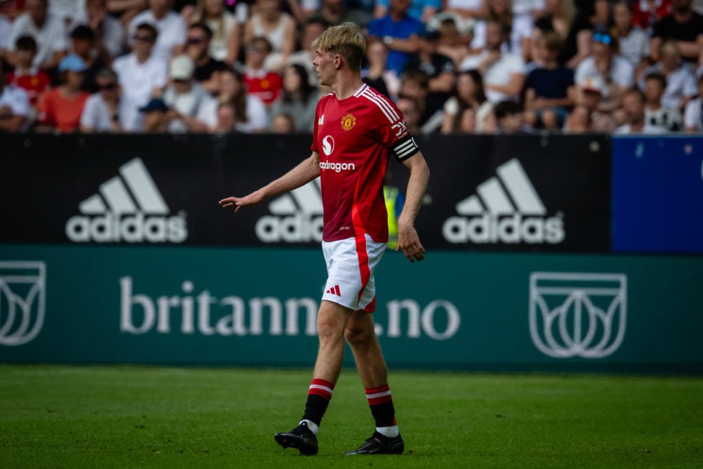 Toby Collyer of Manchester United in action during the pre-season friendly match between Rosenborg and Manchester United at Lerkendal Stadium on Ju...