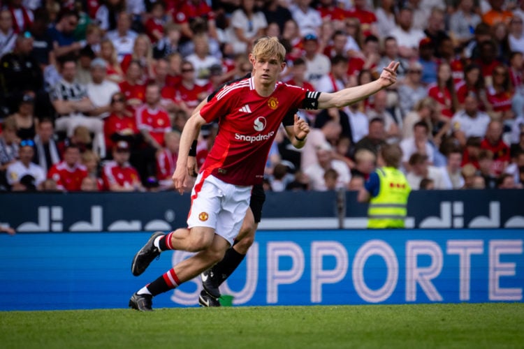 Toby Collyer of Manchester United in action during the pre-season friendly match between Rosenborg and Manchester United at Lerkendal Stadium on Ju...