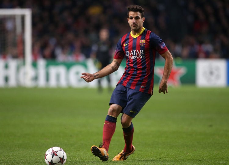 Cesc Fabregas of Barca in action during the UEFA Champions League Group H match between Ajax Amsterdam and FC Barcelona at Amsterdam Arena on Novem...