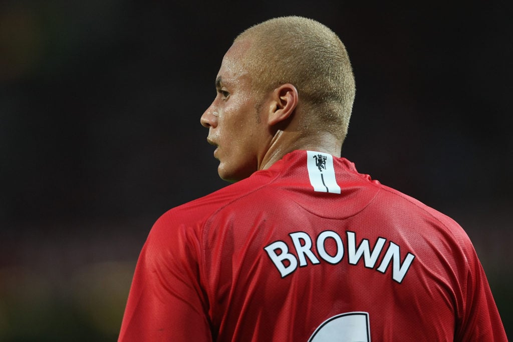 Wes Brown of Manchester United in action during the pre-season friendly match between Manchester United and Juventus at Old Trafford on August 6 20...