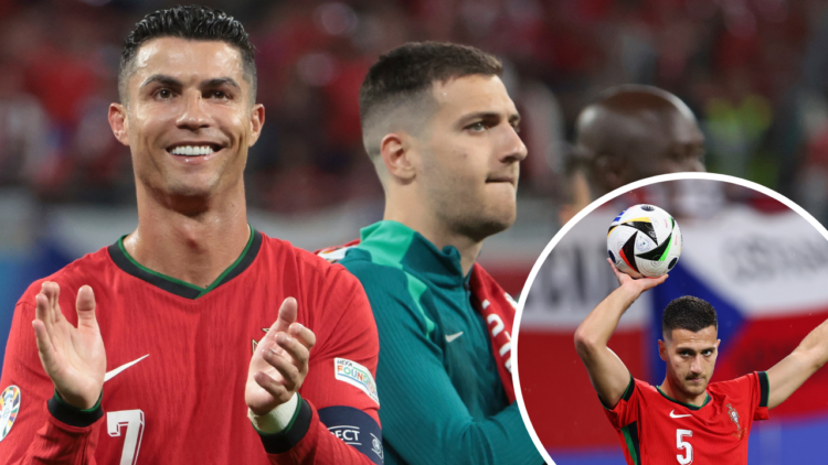 Cristiano Ronaldo of Portugal salutes the supporters following the UEFA EURO 2024 group stage match between Portugal and Czechia at Leipzig Footbal...