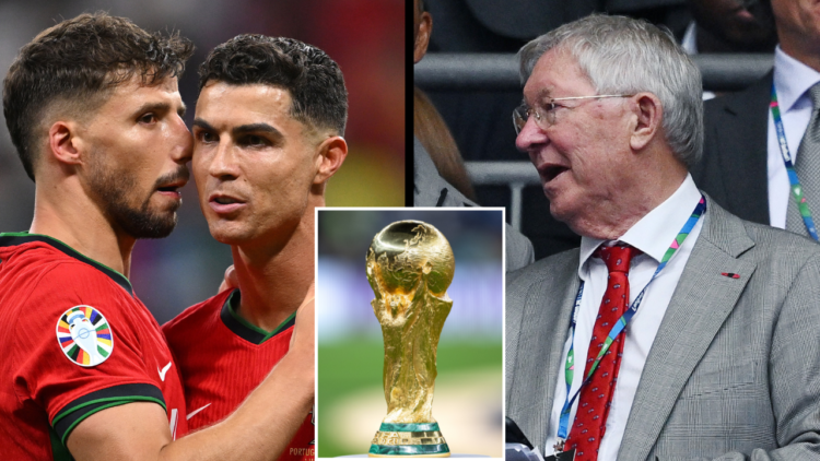 LONDON, ENGLAND - JUNE 01: Massimiliano Allegri and Alex Ferguson in the stands before the UEFA Champions League 2023/24 final match between Boruss...