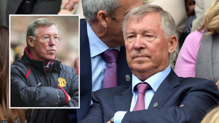 LONDON, ENGLAND - JUNE 30: Sir Alex Ferguson attends the Alize Cornet v Eugenie Bouchard match on centre court during day seven of the Wimbledon Ch...